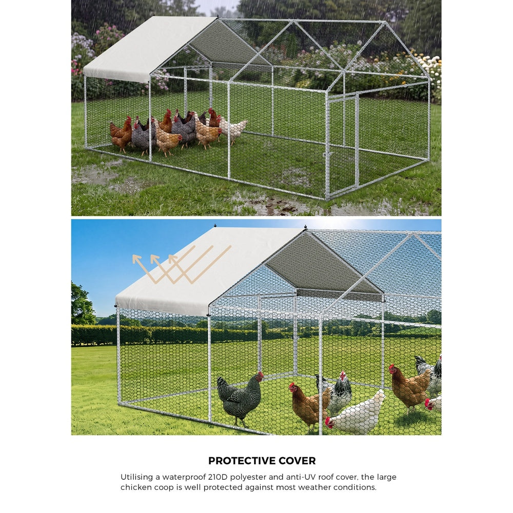Chicken Coop Large Galvanised 3x2x1.5cm