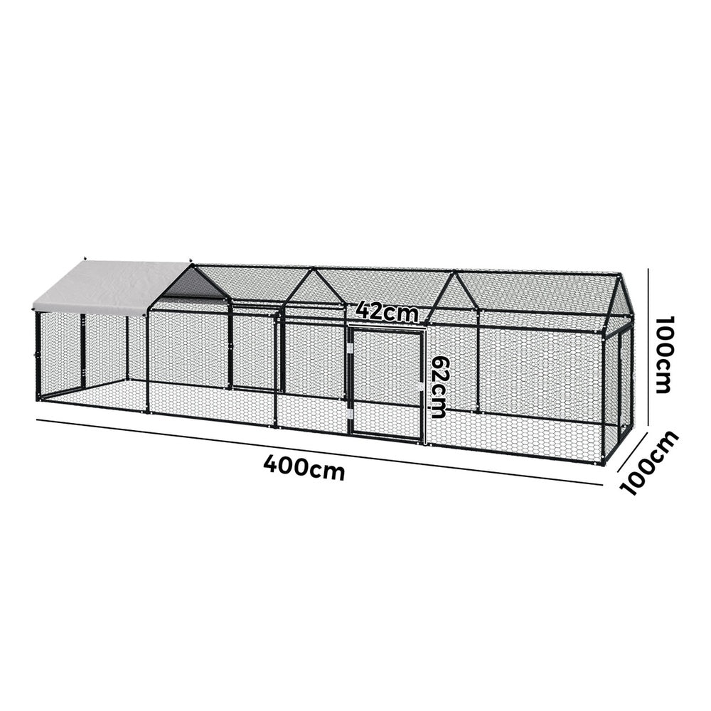 Chicken Coop Large Galvanised Steel 4x1x1cm