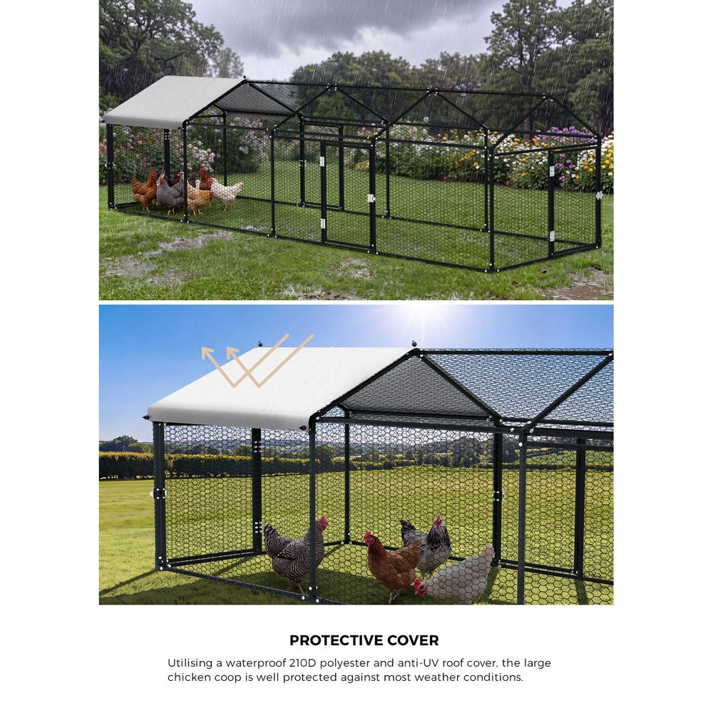 Chicken Coop Large Galvanised Steel 4x1x1cm