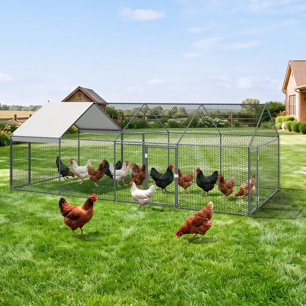 Chicken Coop Large Galvanised 4x2x1.5cm