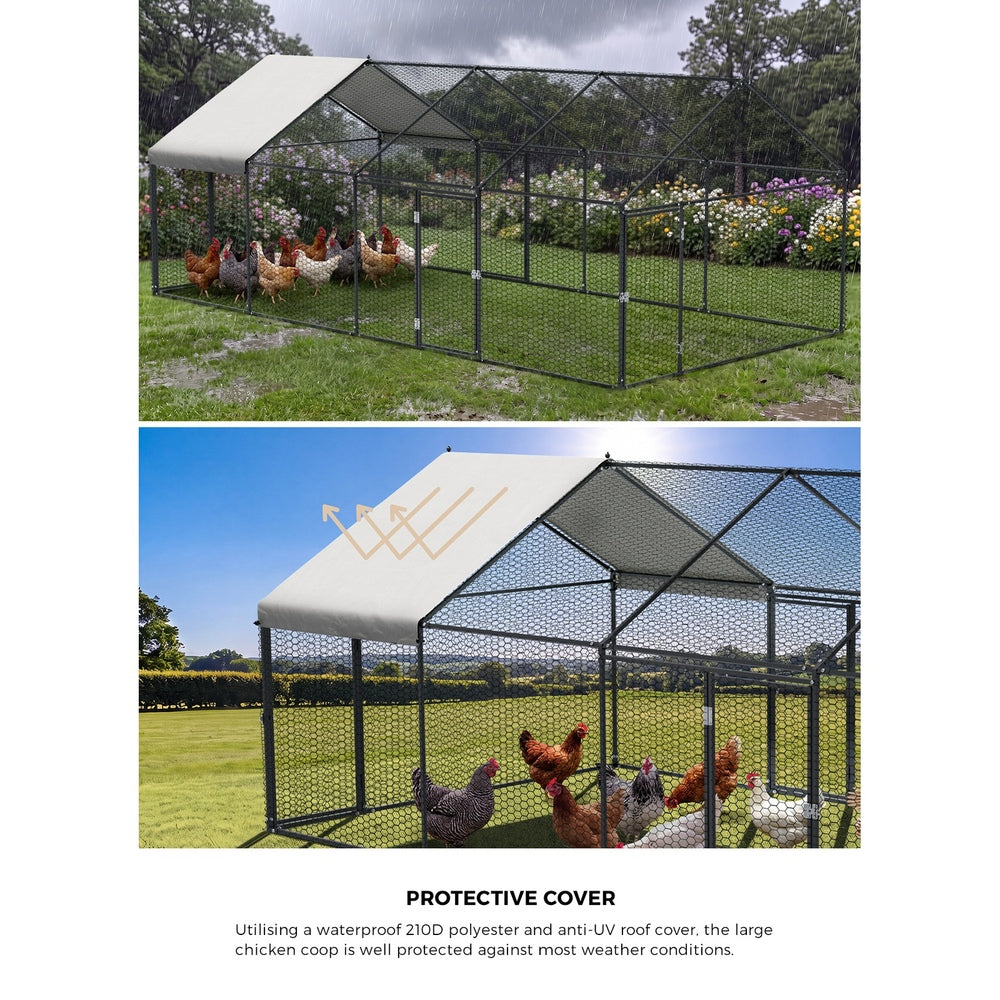 Chicken Coop Large Galvanised 4x2x1.5cm