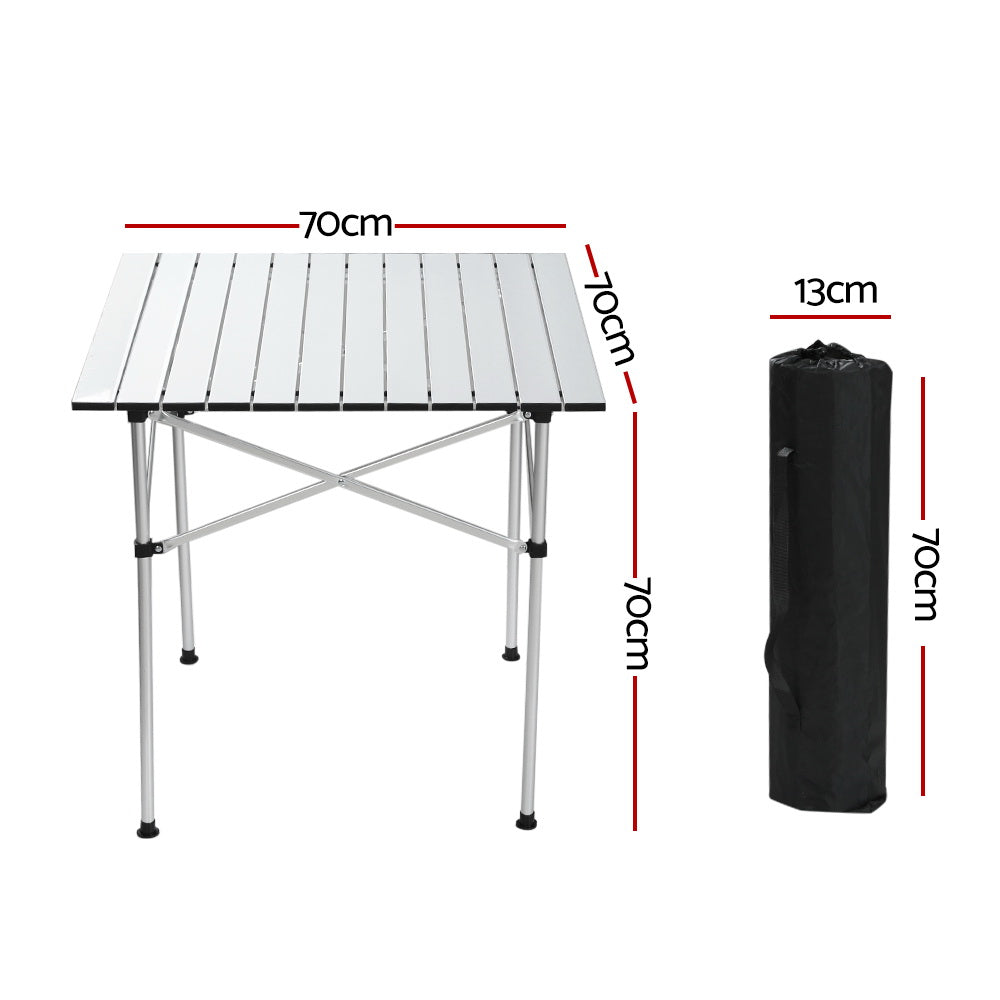 70Cm Folding Camping Table Aluminium Desk