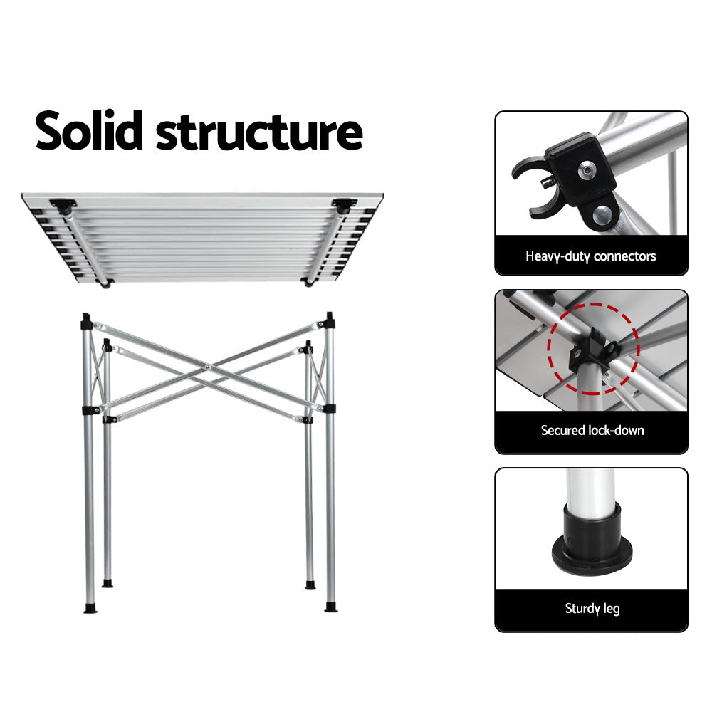 70Cm Folding Camping Table Aluminium Desk
