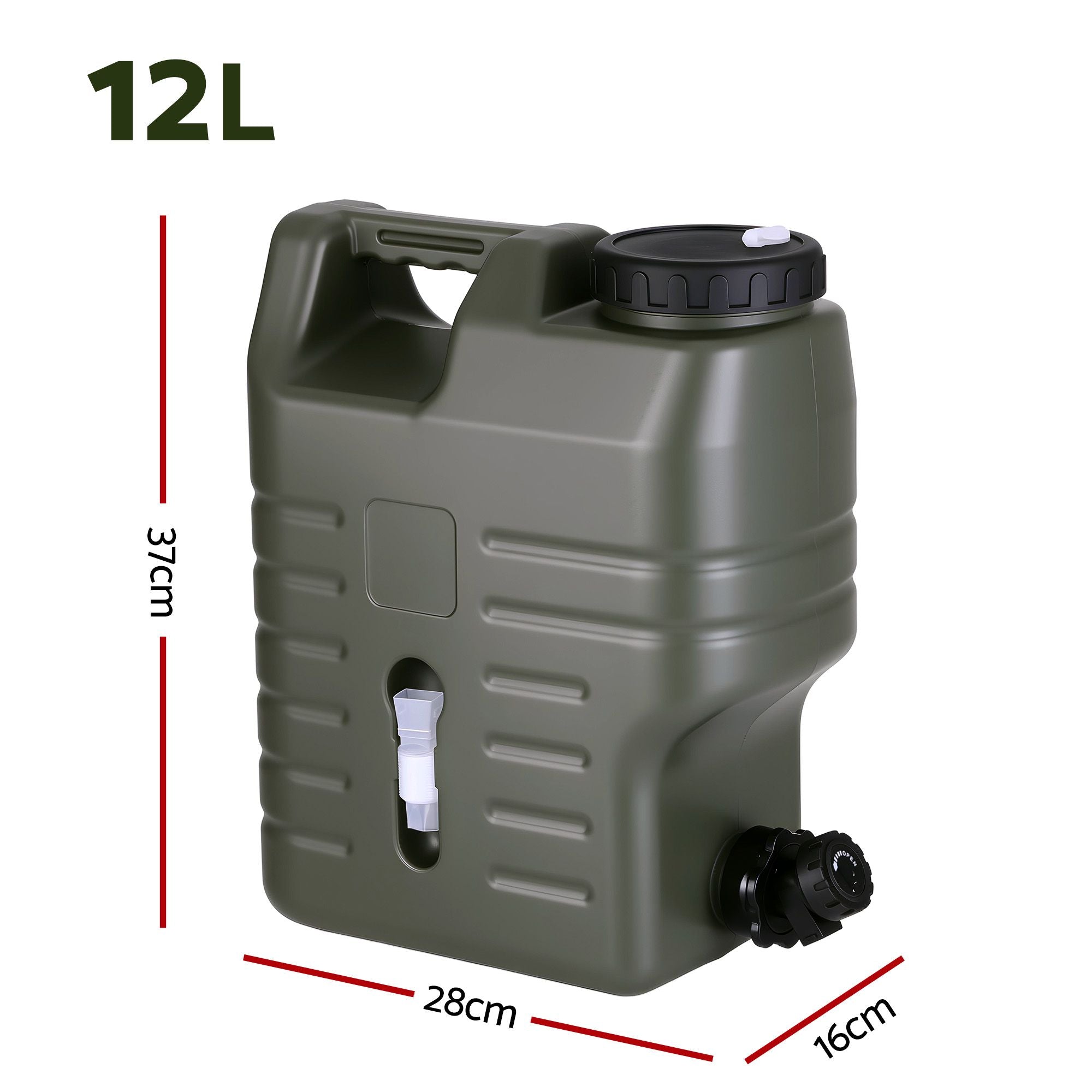 Weisshorn 25L Water Container Jerry Can Bucket Camping Outdoor Storage Tank