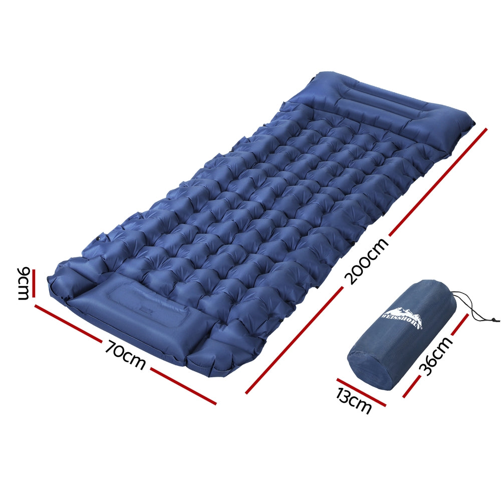 Single Pillow Self-Inflating Camping Mattress with Carry Bag Portable