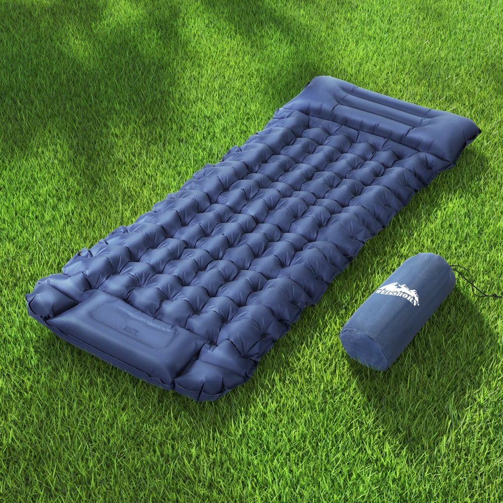 Single Pillow Self-Inflating Camping Mattress with Carry Bag Portable