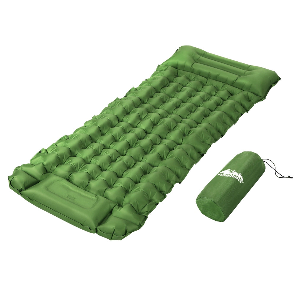 Self Inflating Camping Mattress Single with Pillow Portable Sleeping Pad