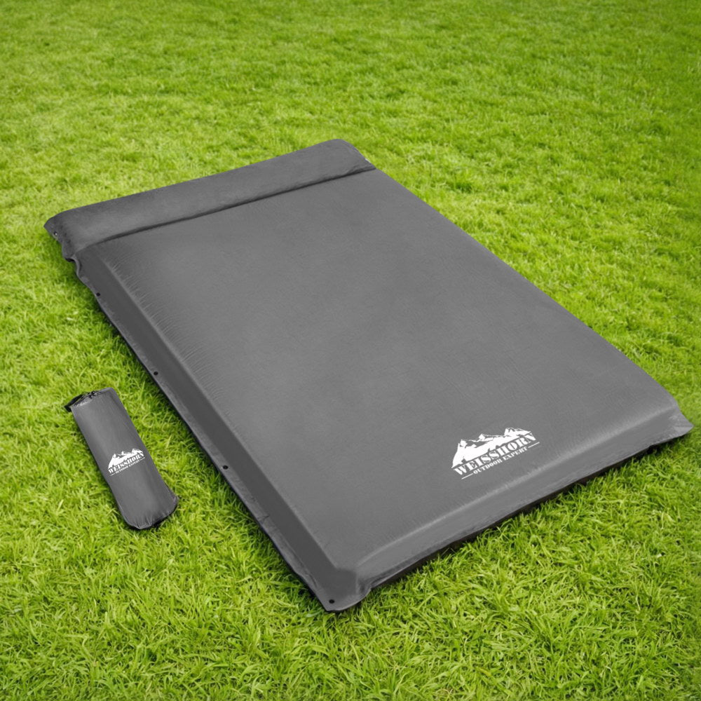 Self Inflating Mattress 10Cm Camping Sleeping Mat Air Double Grey