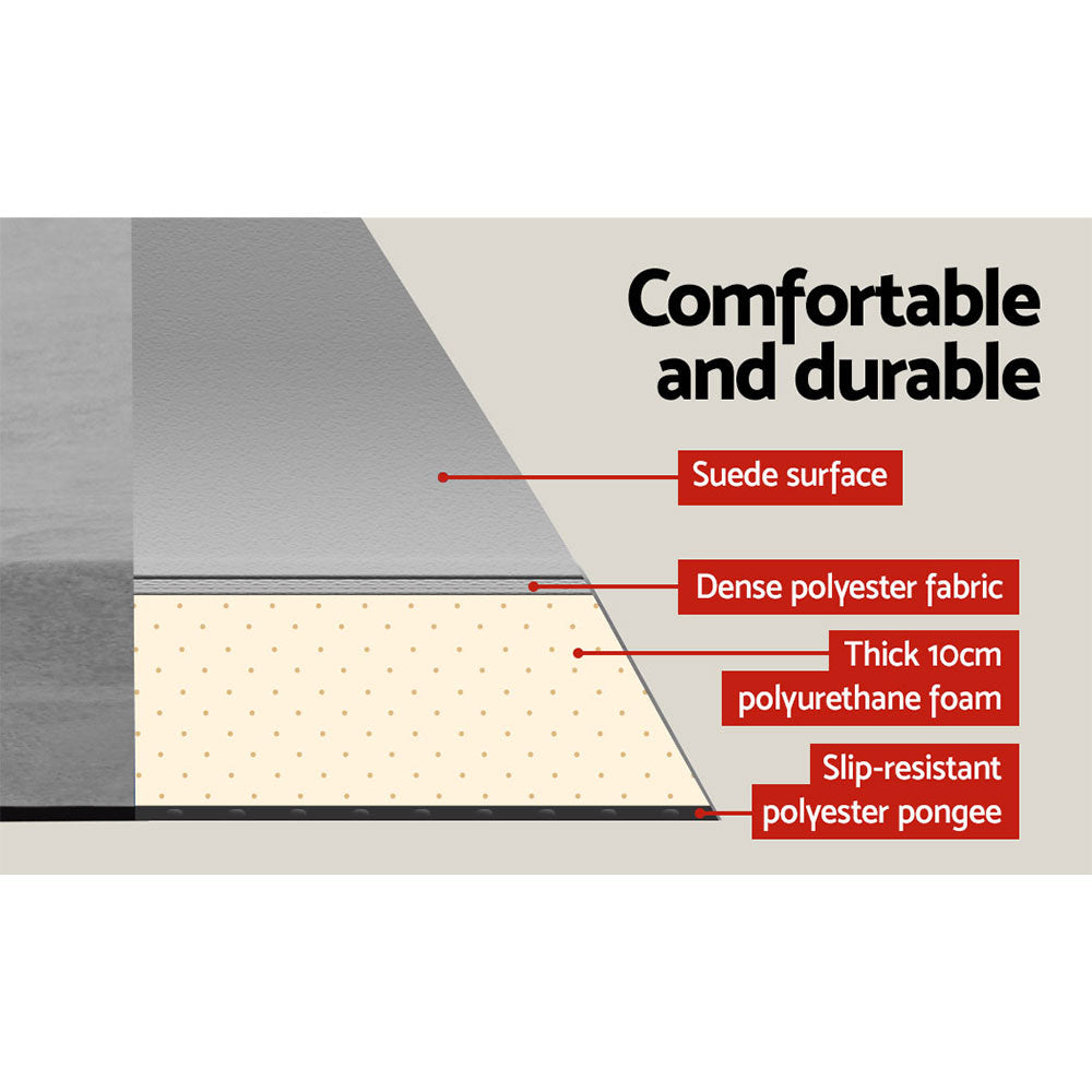 Self Inflating Mattress Camping Sleeping Mat Air Bed Pad Double Grey 10CM Thick