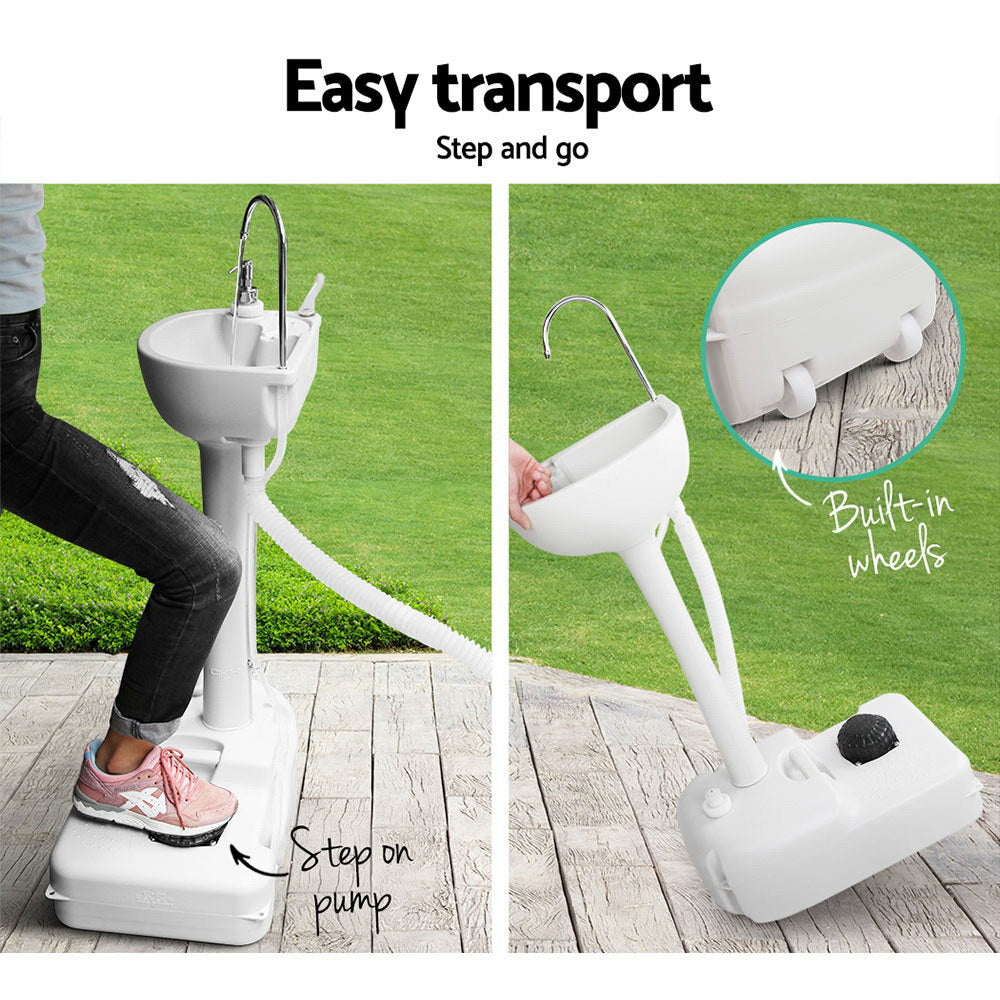 Camping Basin Portable Hand Wash Sink 19L Outdoor Travel Water Station