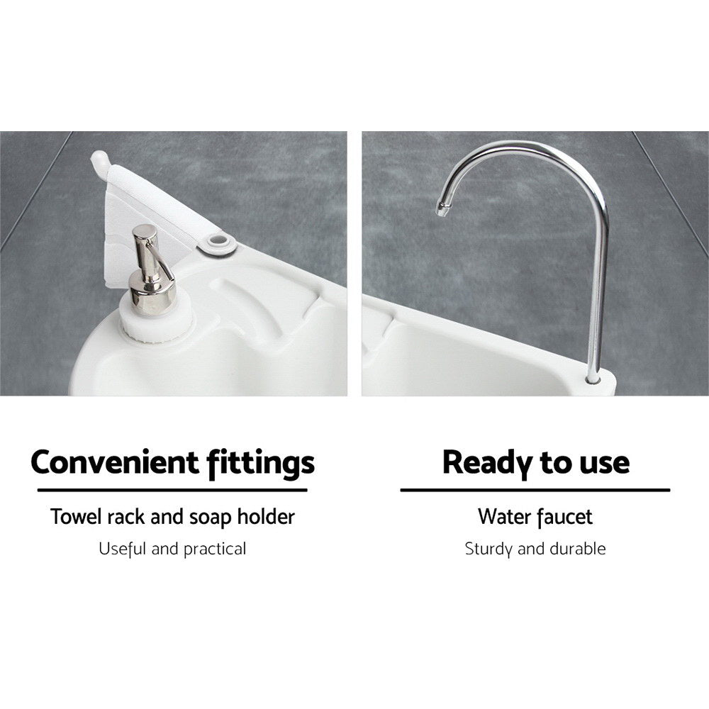 Portable Camping Hand Wash Sink 43L Outdoor Basin Station
