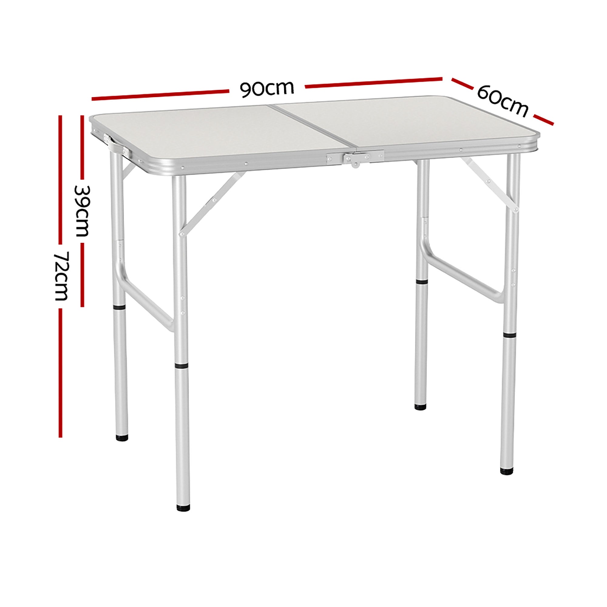 90cm Adjustable Folding Camping Table Picnic Portable
