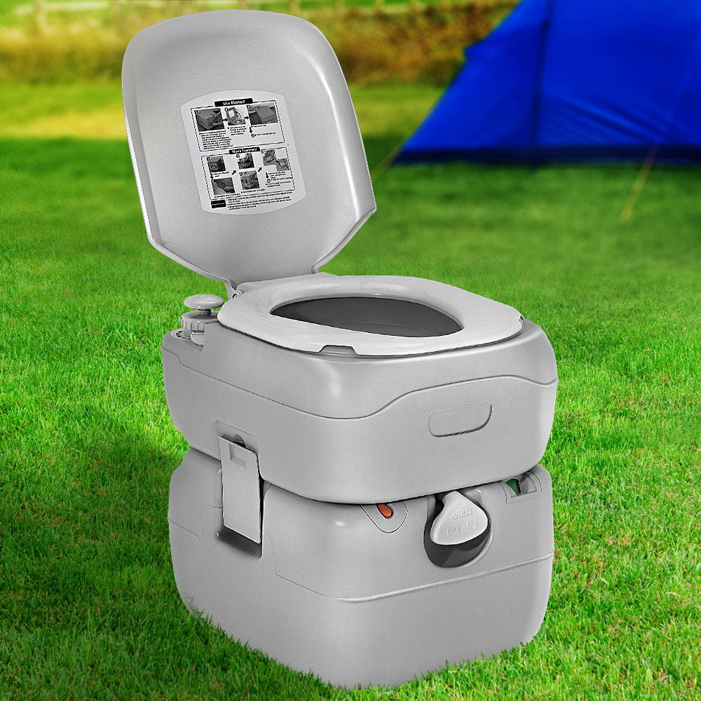 22L Portable Camping Toilet Flush Potty for Boating Outdoor Use