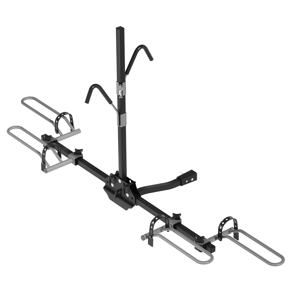 2-Bike Carrier Rack For 2 Hitch Mount - Foldable Black