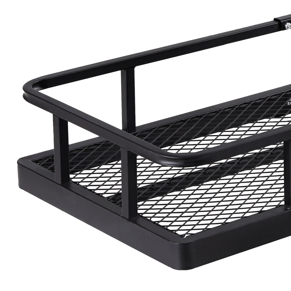 Car Roof Rack Foldable Hitch Basket Cargo Carrier 152Cm Black