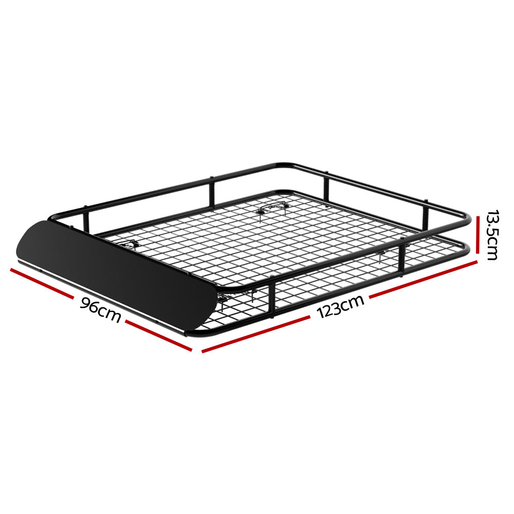 Car Roof Rack Basket 123cm Black Vehicle Cargo Carrier