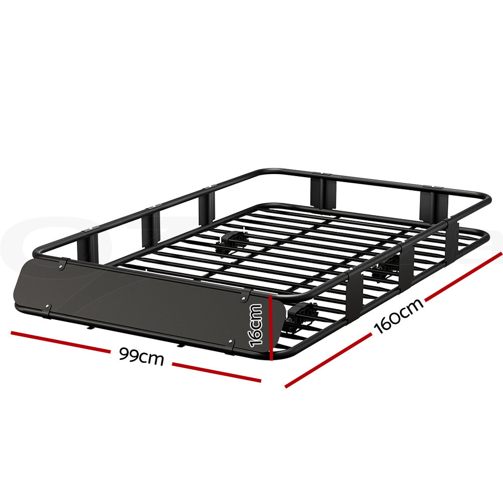 Car Roof Rack Basket Luggage Vehicle Cargo Carrier 160Cm Black | 160Cm