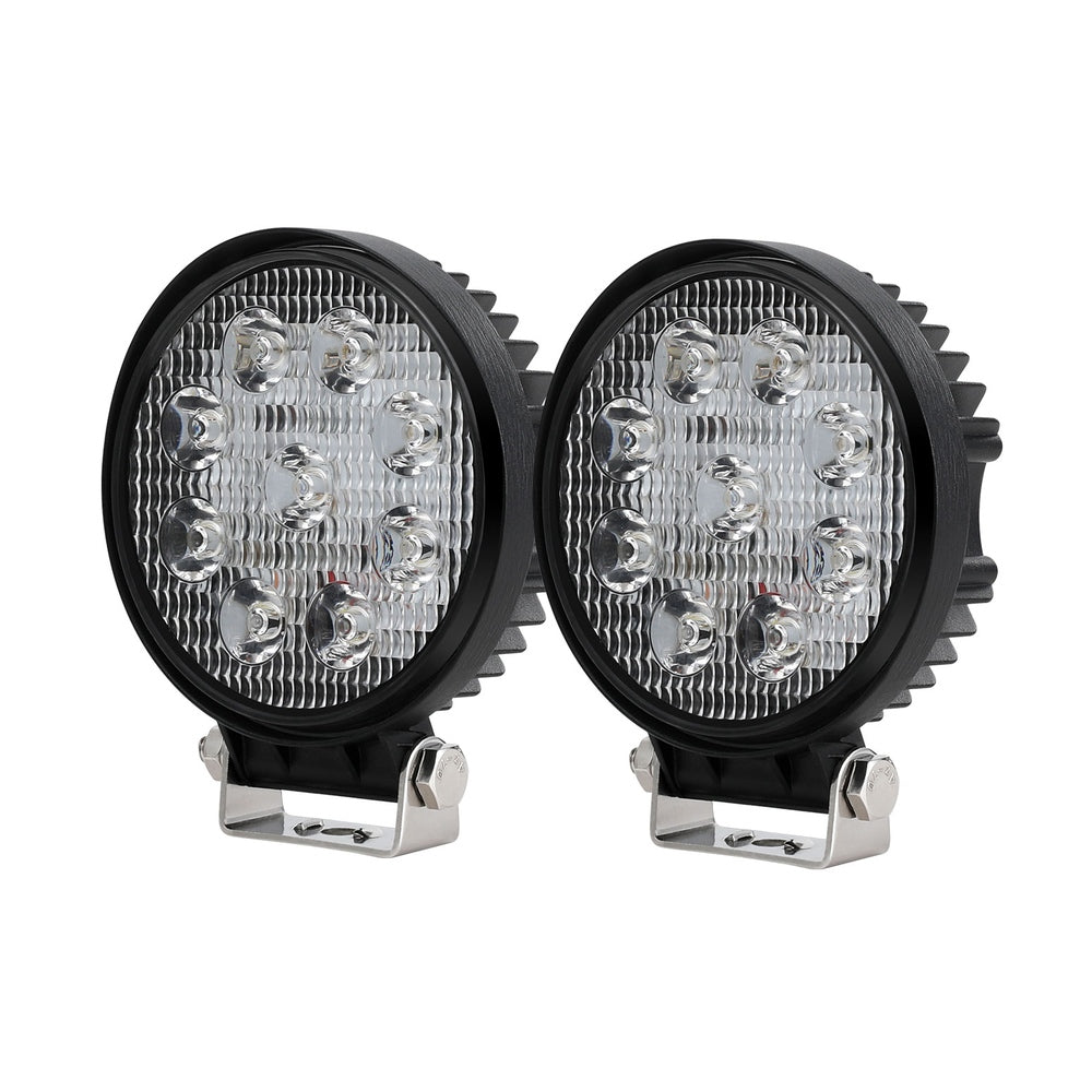 Automotive Lights - Pair LED Driving Lights 4.5 Inch Flood Spot Lights Car Truck SUV 12V 24V