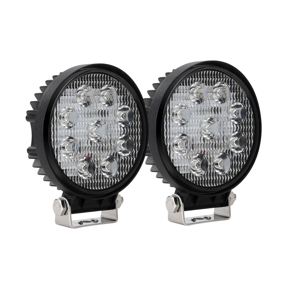 Pair LED Driving Lights 4.5 Inch Flood Spot Lights Car Truck SUV 12V 24V, Automotive Lights