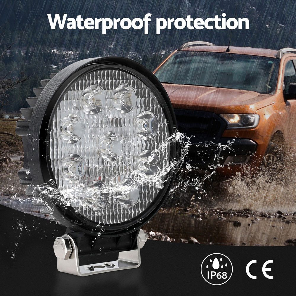 Pair LED Driving Lights 4.5 Inch Flood Spot Lights Car