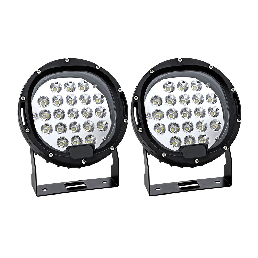 Pair LED Driving Lights 7 Inch Flood Spot Lights Car Truck SUV 12V 24V, Automotive Lights