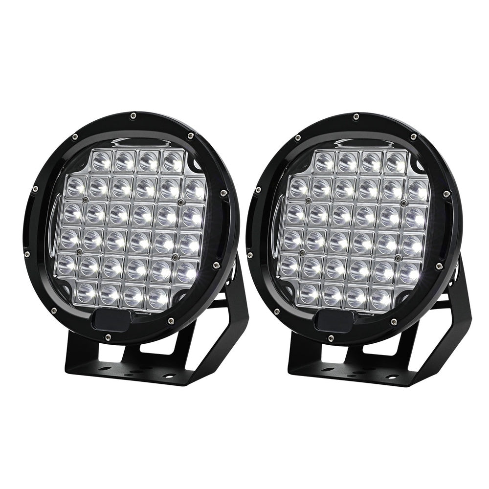 Automotive Lights - Pair LED Driving Lights 9 Inch Flood Spot Lights Car Truck SUV 12V 24V