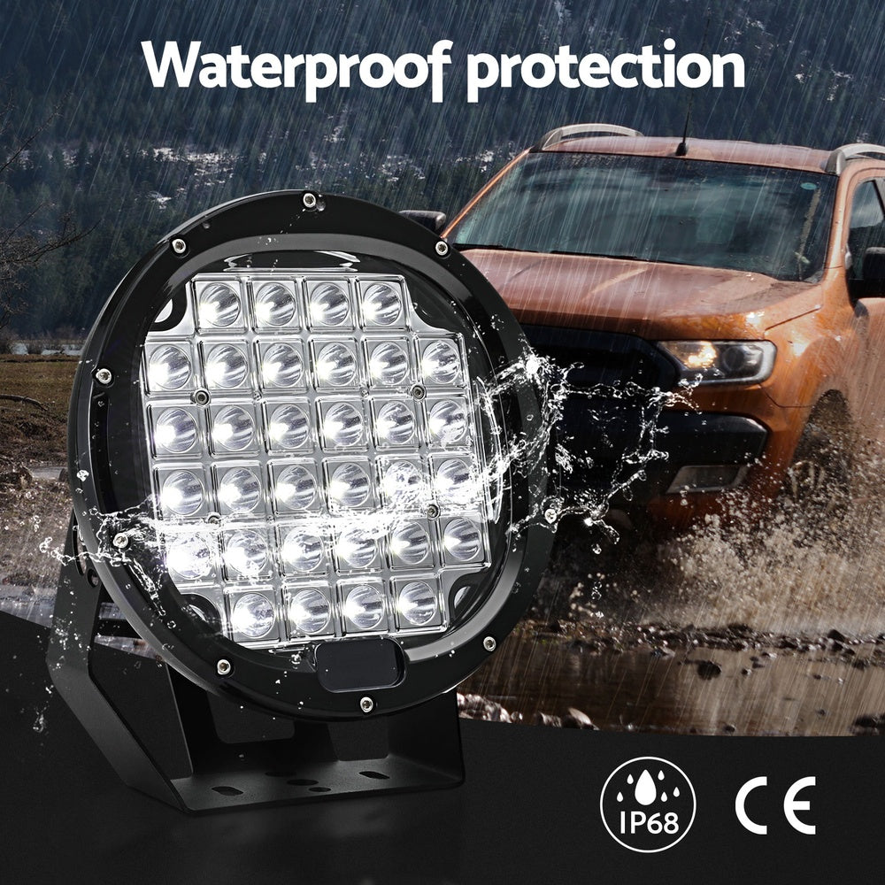 Pair LED Driving Lights 9 Inch Flood Spot Lights Car Truck