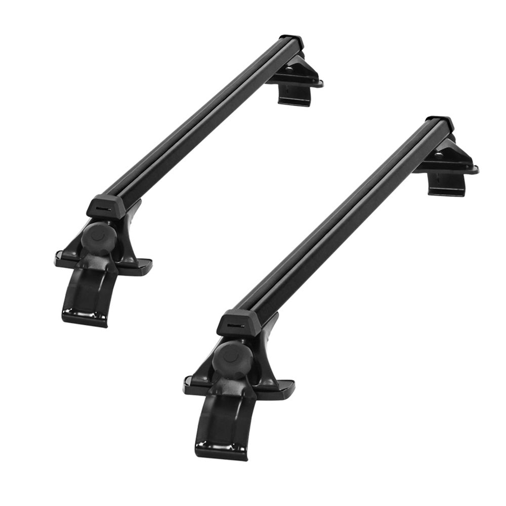 Car Roof Racks Pod Aluminium Cross Bars Brackets 145Cm Black, Black colour