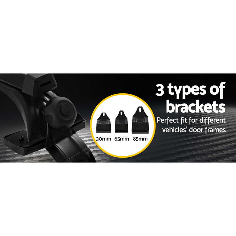Black colour - Car Roof Racks Pod Aluminium Cross Bars Brackets 145Cm Black