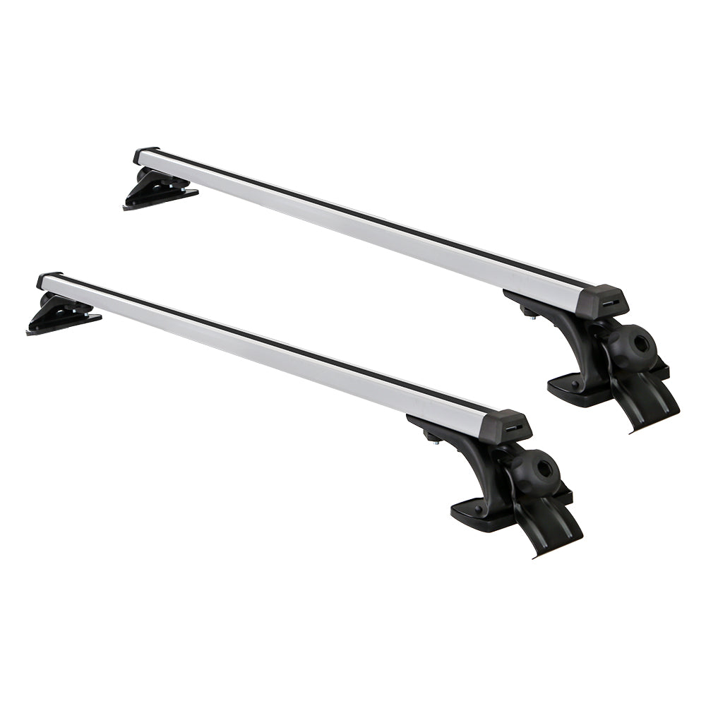 Car Roof Racks Pod Aluminium Cross Bars Brackets 145Cm Silver, Silver colour