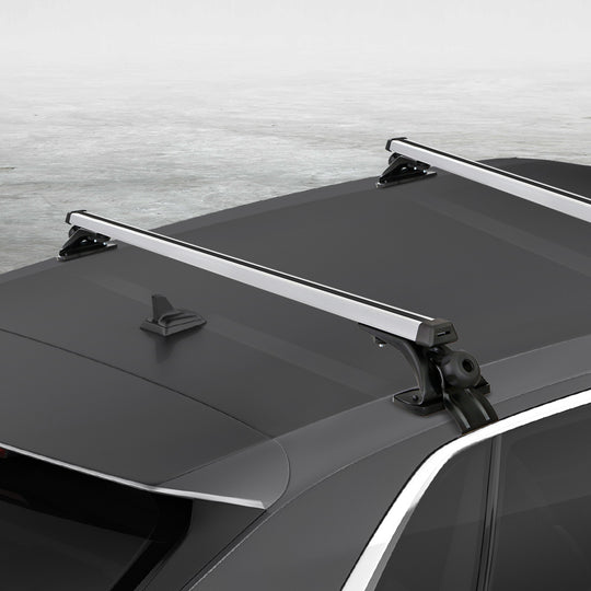 Car Roof Racks Pod Aluminium Cross Bars Brackets 145Cm Silver - Adjustable Rack Rfbar