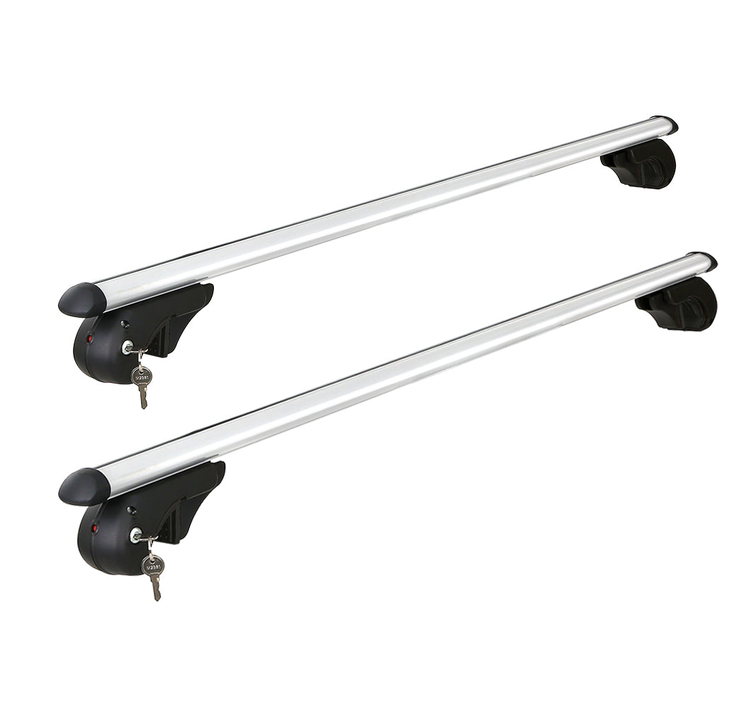 Car Roof Racks Pod Aluminium Cross Bars Adjustable 108Cm Silver