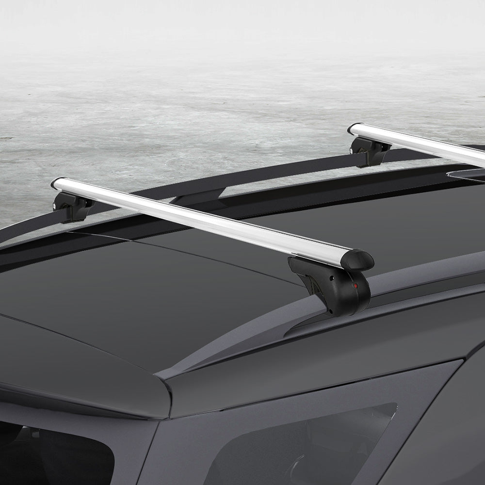 Universal Car Roof Rack Pod Cross Bars 123cm Aluminium Silver Adjustable