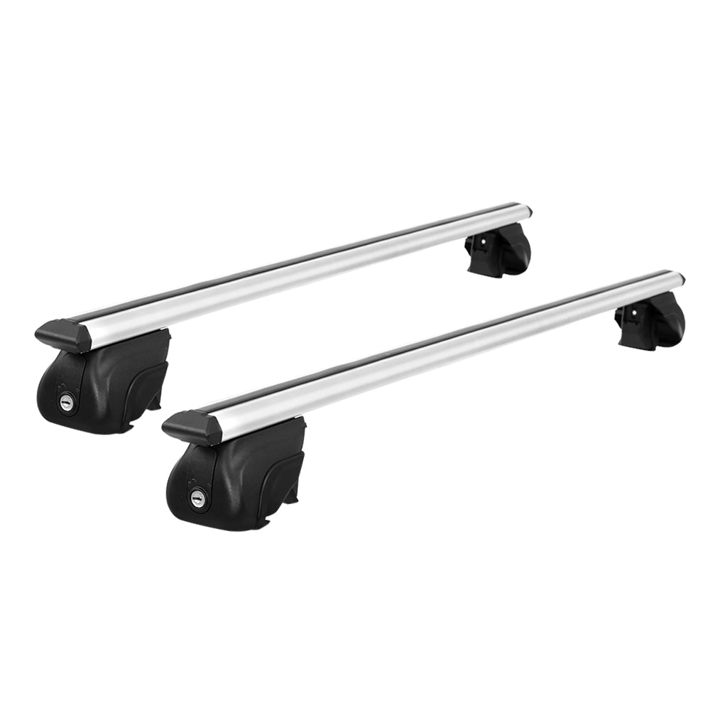 Car Roof Racks Pod Aluminium Cross Bars Upgraded Holder 111Cm Silver