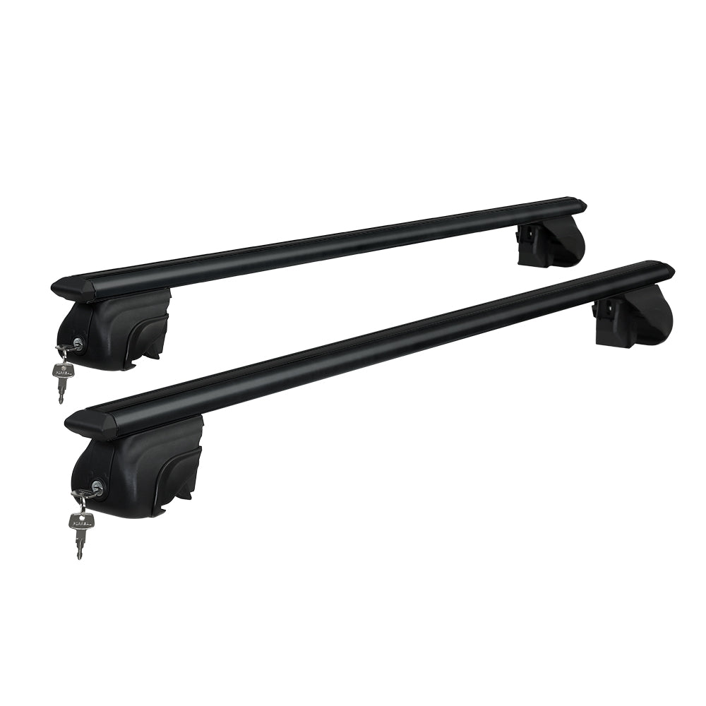 Car Roof Racks Pod Aluminium Cross Bars Upgraded Holder 126Cm Black