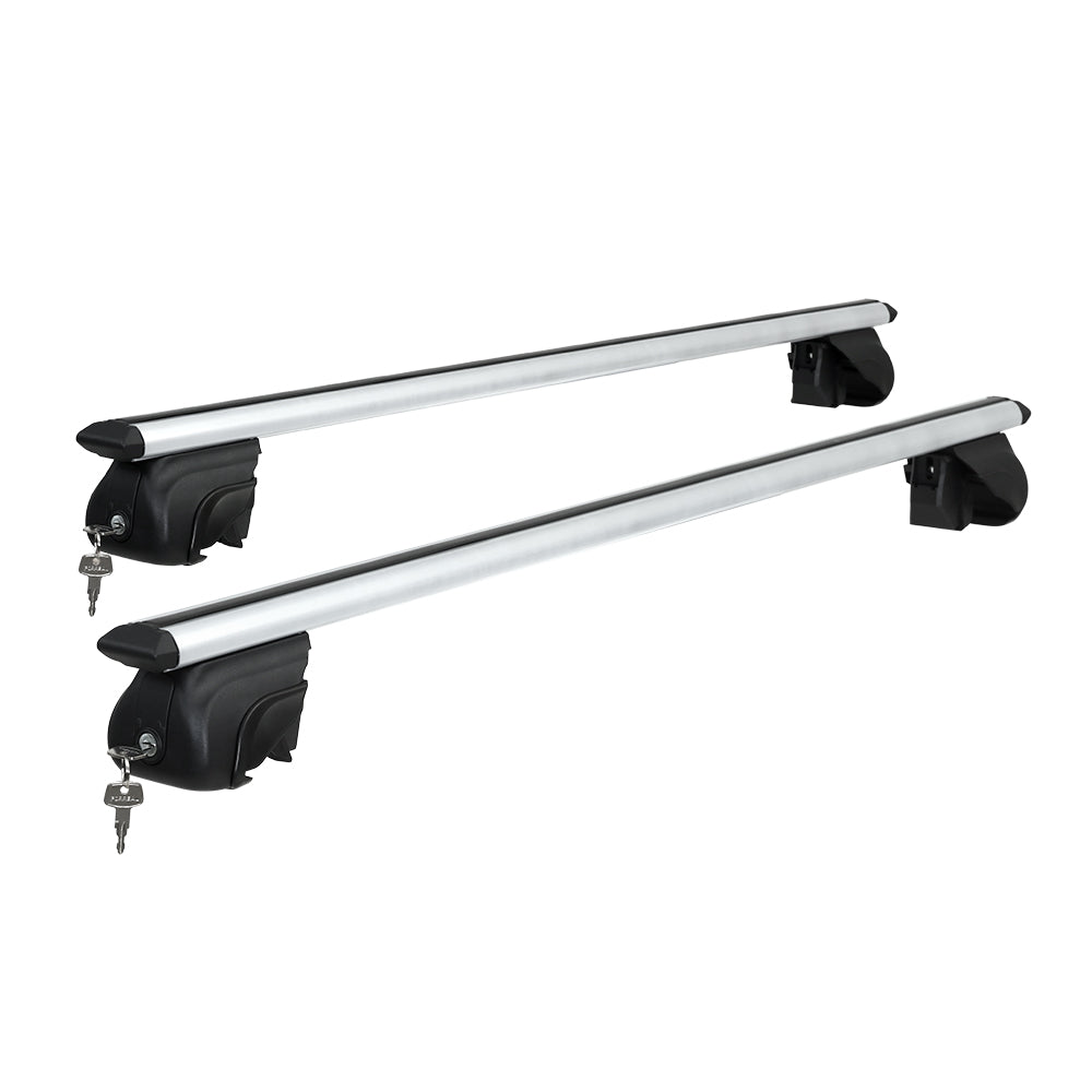 Car Roof Racks Pod Aluminium Cross Bars Upgraded Holder 126Cm Silver