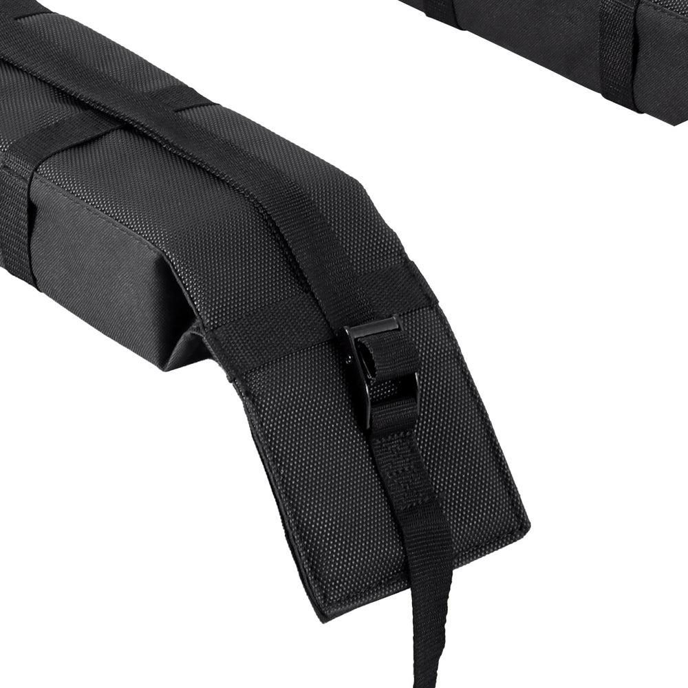 Soft Car Roof Rack 116Cm Kayak Luggage Carrier Adjustable Strap Black