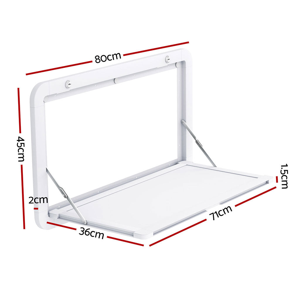 Caravan Table 800 x 450mm Folding Lockable Black