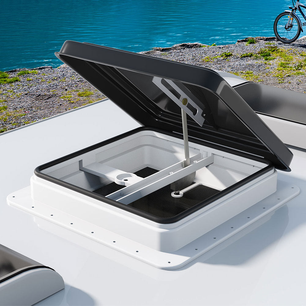 Caravan Roof Vent Hatch Black/White