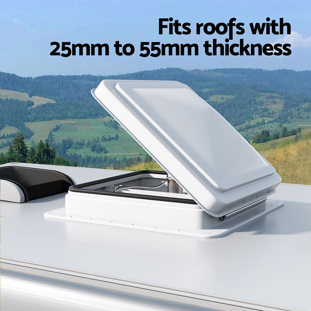 Caravan Roof Vent Hatch Black/White