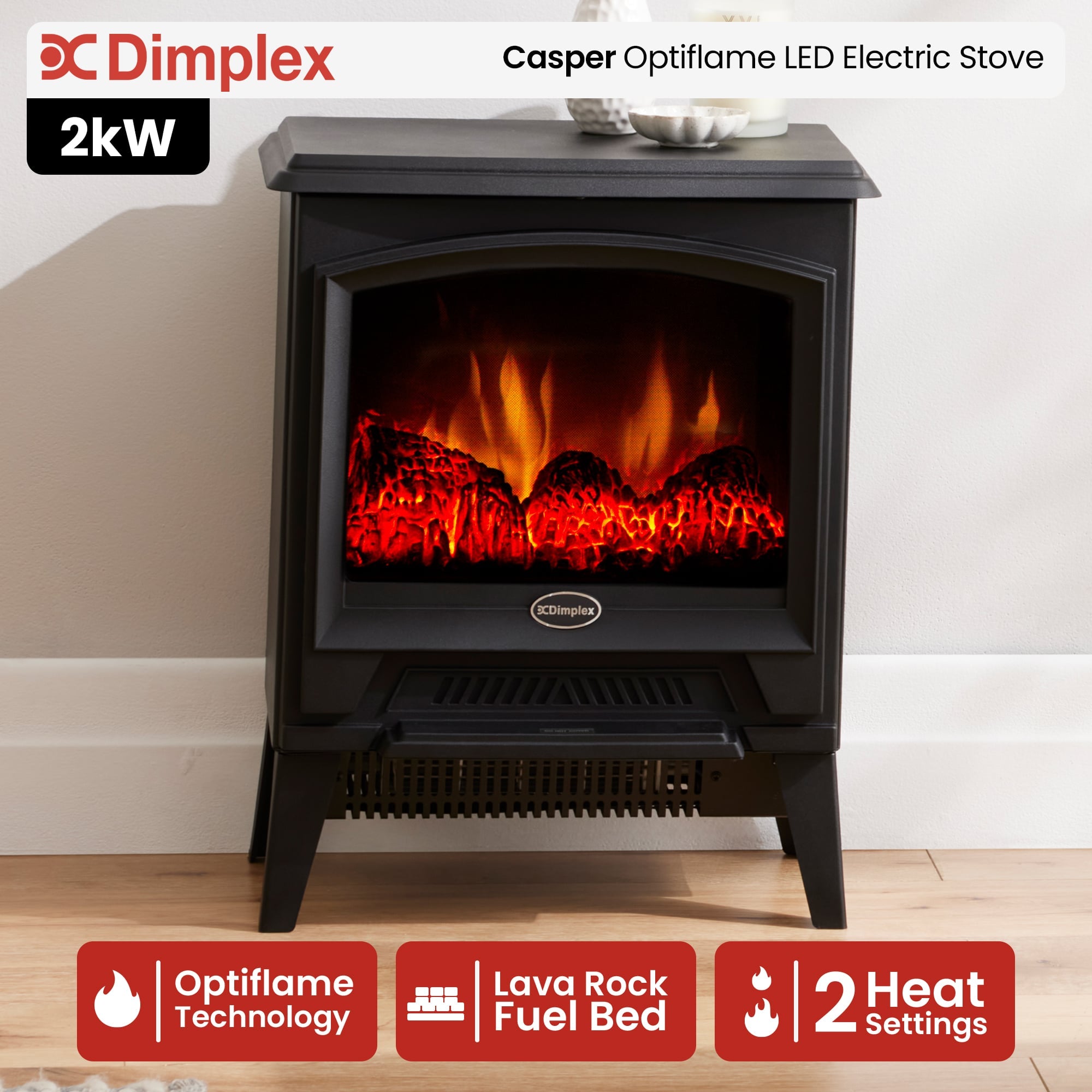 Portable Electric Stove Black Cast Iron