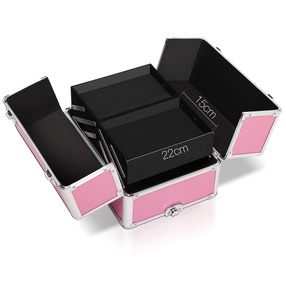 Embellir 7-in-1 Makeup Trolley Case - Pink | Simple Deals