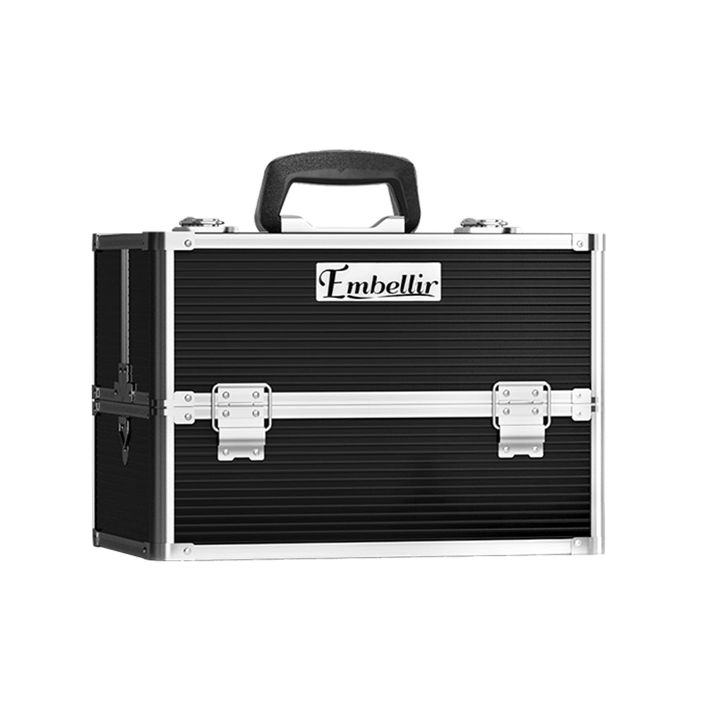 Portable Makeup Case Black Cosmetic Beauty Storage Organizer