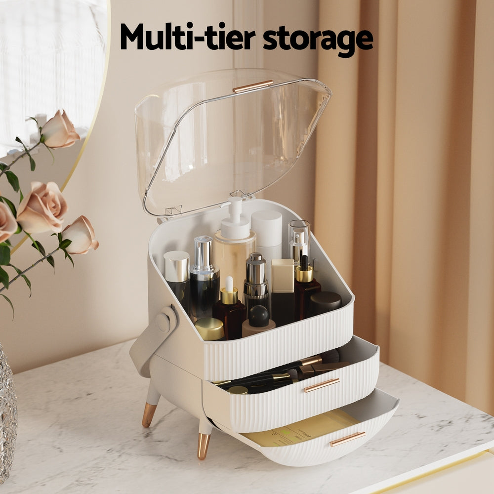 Makeup Case Portable Cosmetic Organizer Storage Box Jewellery Holder with Makeup Organisation & Storage
