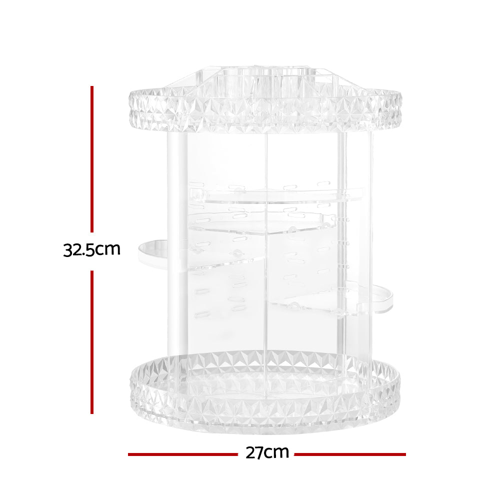 Makeup Case Acrylic Rotating Cosmetic Organizer Storage Display Holder | Makeup Organisation & Storage