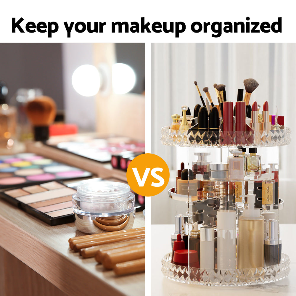 Makeup Case Acrylic Rotating Cosmetic Organizer Storage Display Holder | Makeup Organisation & Storage - photo 6