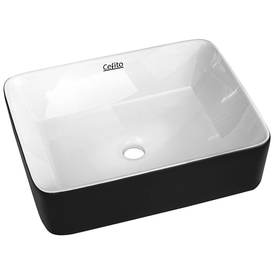 Bathroom Basin Ceramic Vanity Sink Hand Wash Bowl Large - Cefito Above Counter Basins