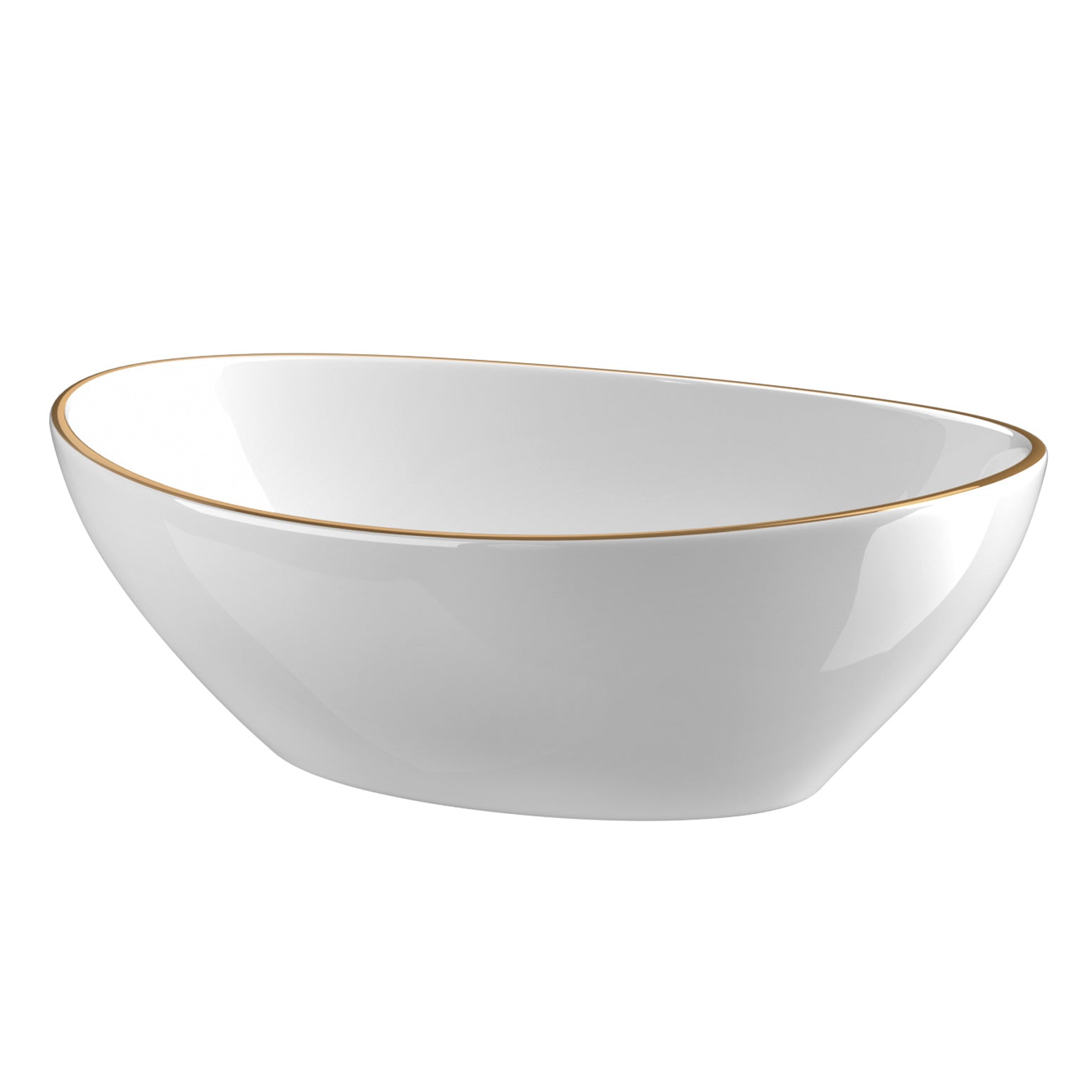 Bathroom Basin Ceramic Vanity Sink Hand Wash Bowl Gold Line