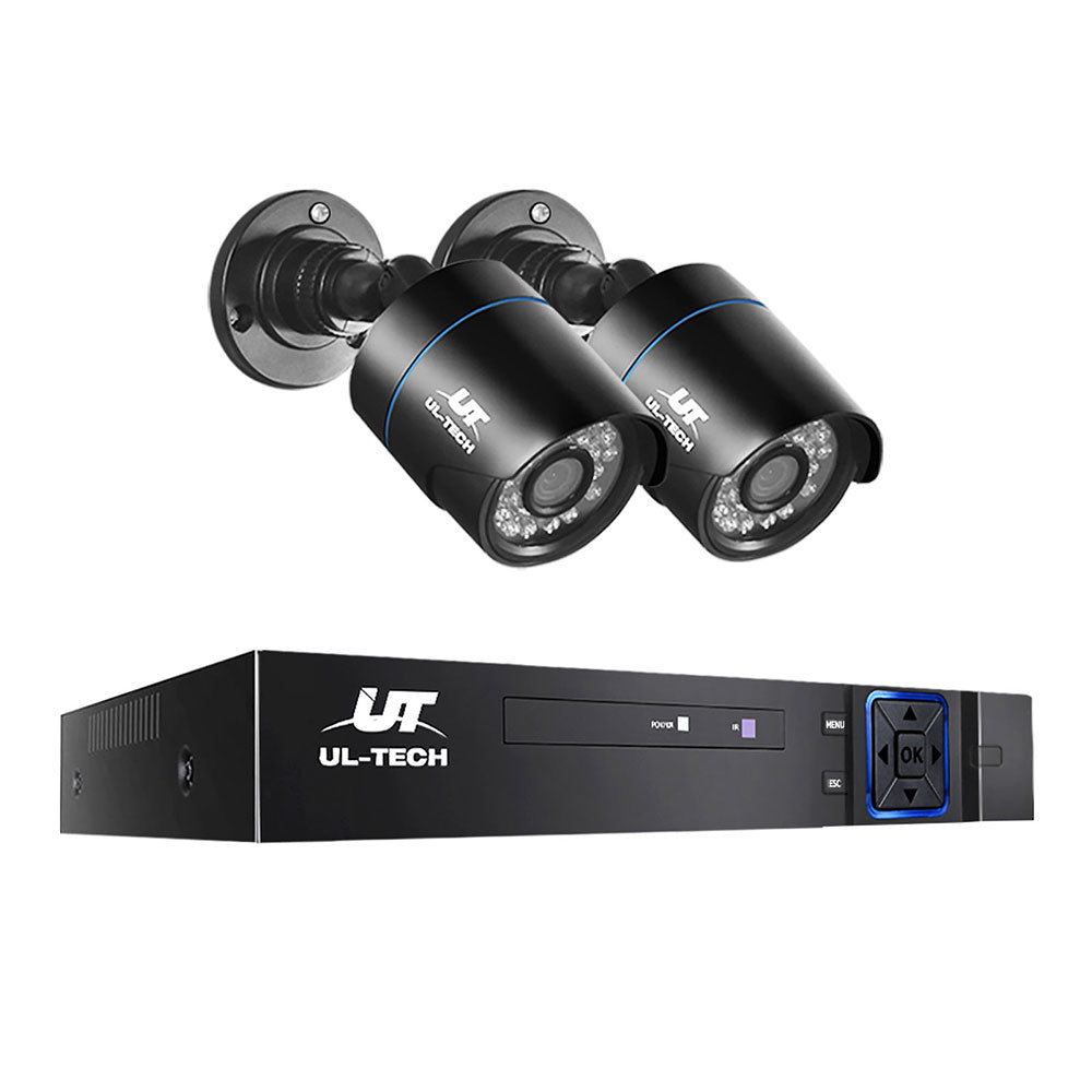 UL-TECH 1080P Security Camera System 4CH DVR with 2 CCTV Bullet Cameras