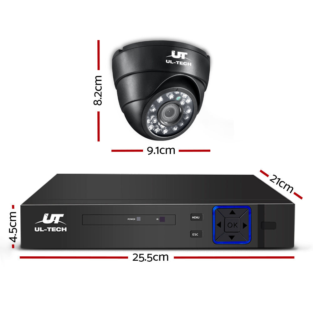Tech Cctv System Sets - 4Ch Dvr 4 Cameras Massive Storage Security Kit